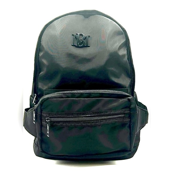 Badgley Mischka Backpack with detachable front pocket, Black, NWT - Picture 1 of 8